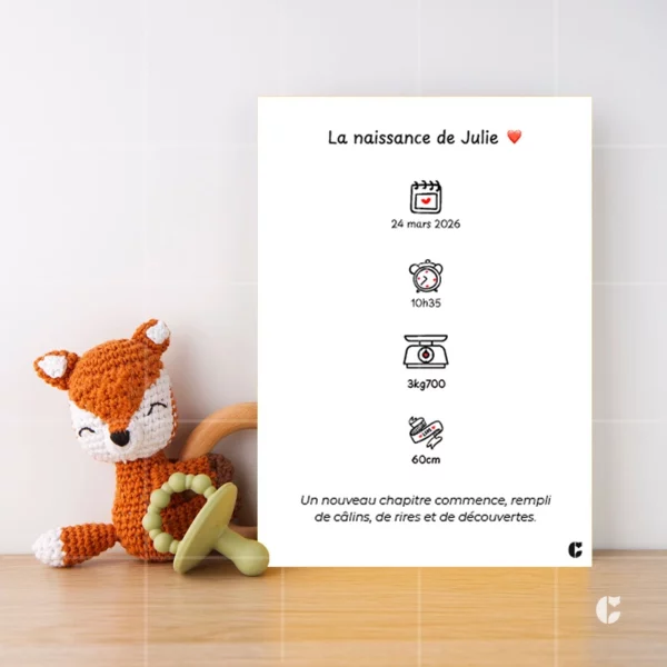 Faire-part de naissance Nouveau chapitre – Image 2