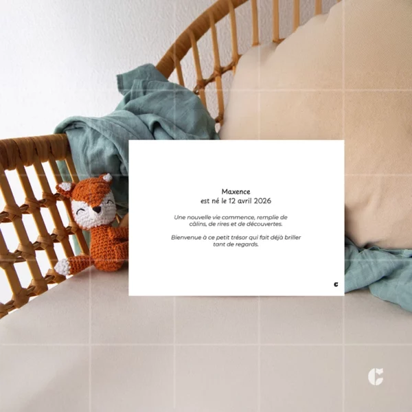 Faire-part de naissance Petit trésor – Image 2