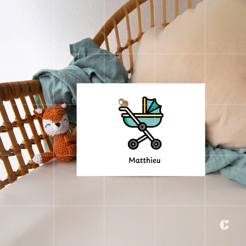 Faire-part de naissance Annonce avec l'animal familial – Image 5